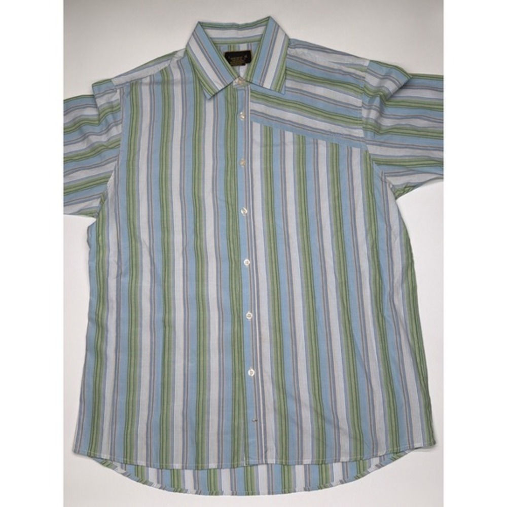 Ezekiel Black Label‎ Edition Striped Short Sleeve Button Up Shirt Men's XL